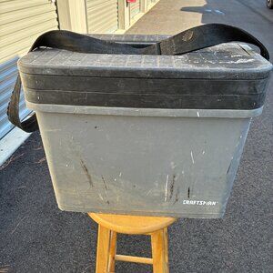 Vintage Craftsman Portable Tool Box Sit Stand Step Stool Tote Stacking Trays